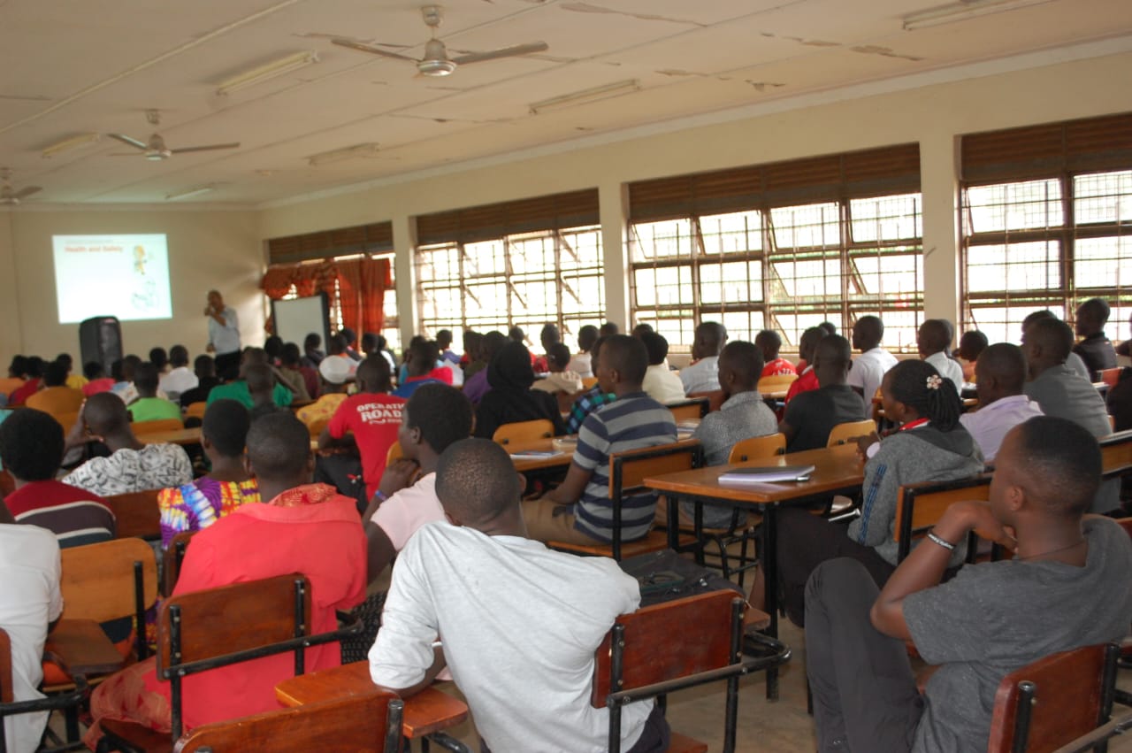 Students learning in a workshop